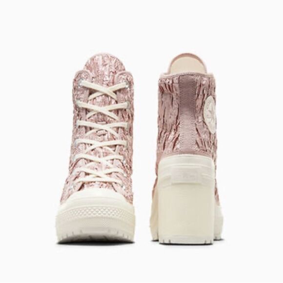 Converse Chuck 70 De Luxe Heel Hightop Satin Boots Shoes SneakersSize 7.5 - Picture 11 of 16